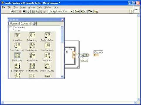 利用 Formula Node 完成數學運算並與 LabVIEW 程式做結合