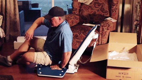 VOCIC Electric Chair Lift for Elderly, IP68 Waterproof Bath Lift Chair, 300 LBS Fall Assist Devices to Lift Seniors from Floor, Lifts to 20"