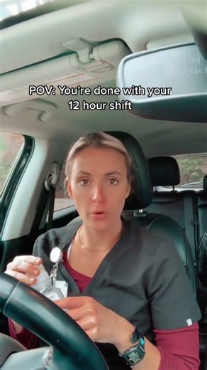 The post-shift car dissociation is REAL 🫠🚙 #nurselife #humor #nursehumor