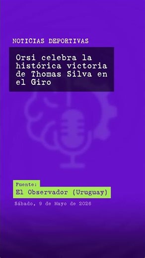 Orsi celebrates Thomas Silva's historic victory in the Giro