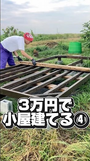 畑に小屋作り④ #diy #低予算 #畑