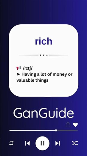 A1 English Word: RICH | Meaning & Pronunciation