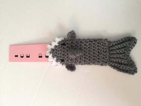 Crochet Tutorial Shark Otter Pop Cozy - Step by step Directions