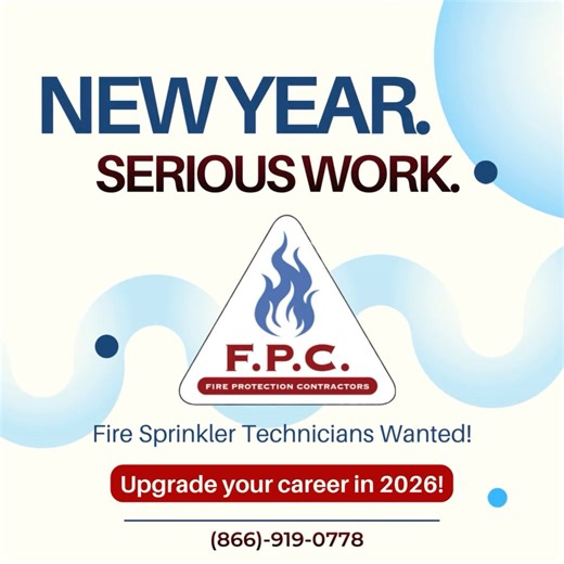 A new year is a chance to reset standards, not lower them. This is work for people who want responsibility, consistency, and a trade that demands focus every day. If 2026 is the year you commit to work that holds weight and builds real skill, this is where it starts. Apply now and begin the year on a stronger footing! https://loom.ly/7IDI63U #FPC #FireSafety #FirePrevention #Contractors #CareerGrowth | Fire Protection Contractors