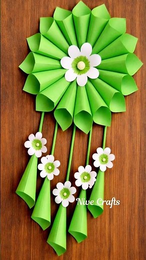 New! Easy Paper Flower Wall Hanging Ideas - using A4 paper sheet hater kaj #craft #shorts