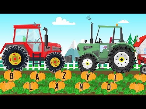 Tractor and More Tractors Animated Farm and New Vehicles on It - Compilation Video
