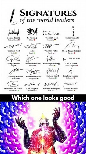 ✍️ Signatures of World Leaders 🌍😳