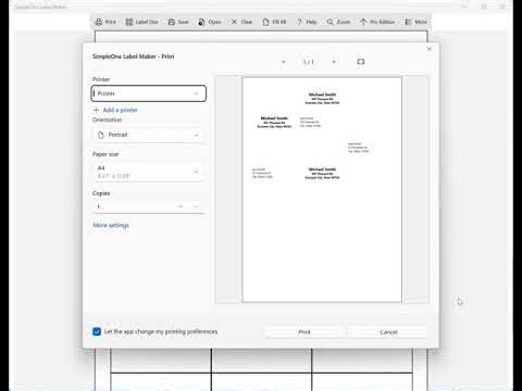 Designing and Printing A4 Labels with SimpleOne Label Maker