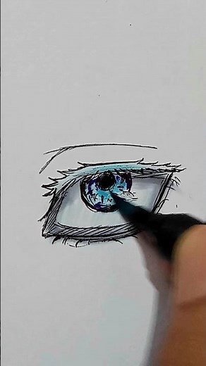How to Draw Gojo Satoru eyes👀✨ | Jujutsu Kaisen #shorts #drawing #gojo #jujutsukaisen