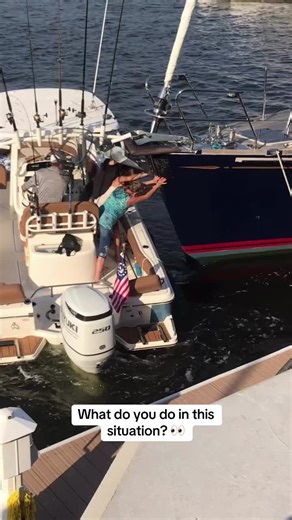BOATING GONE WRONG 🚨 What would you do in this situation? 👀 (bklyn_n.y.c/IG) #fishing #boating #boatingfail #floridaman
