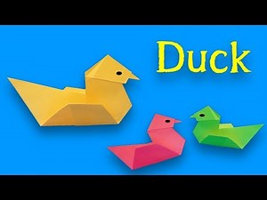 How to Fold an Origami Duck - Easy step by step Amazing Duck - Easy Origami