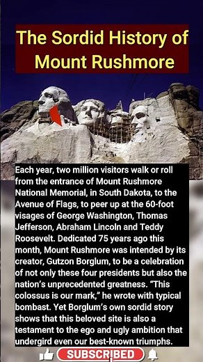 The Sordid History of Mount Rushmore. #MountRushmore #History #DarkHistory