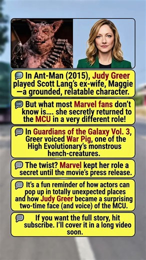 Judy Greer’s Secret Return to the Marvel Cinematic Universe! 🤫🐷#JudyGreer #Marvel #MCU