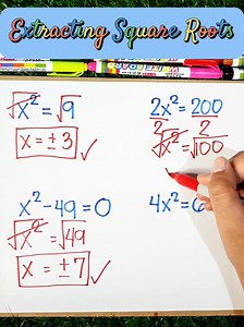 SOLVING QUADRATIC EQUATIONS BY EXTRACTING SQUARE ROOTS‼️ #math #mathteachergon #mathreview #mathtutorials | Math Tutorials