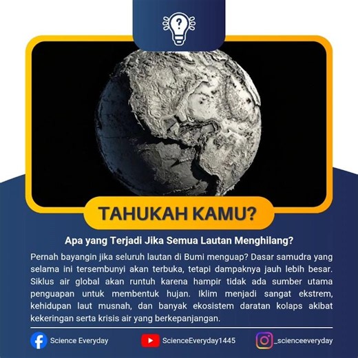 Apa yang Terjadi Jika Semua Lautan di Bumi Menguap?
