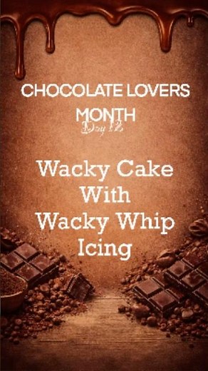 Day 12-wacky cake. This easy chocolate is hard to beat. #recipe #baking #chocolate #easyrecipe