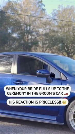 Whep your bride pulls up to the weddine ceremony in the groom’s car! His reaction is PRICELESS! 😄 #trendding_video #love #wedding #weddingtiktok #trending #bridal #gro | Wedding Love