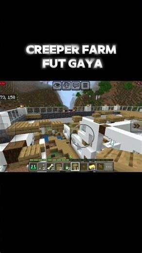 Creeper Farm Exploded💀Lost Everything in Minecraft😭#minecraft #creeper#minecraftshort#gaming #shorts