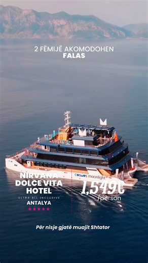 🌿 NIRVANA DOLCE VITA HOTEL - Relaks, natyrë dhe shërbim i shkëlqyer në zemër të bregdetit turk. 🏖️ Resort ekskluziv buzë detit, me pamje magjike dhe plazh privat 🧸 Koncepti Family & Kids: Kids Club, mini-zoo, aquapark me rrëshqitëse dhe aktivitete të pafund për më të vegjlit 🏡 Dhoma, suita dhe vileta të vendosura mes gjelbërimit, për privatësi dhe qetësi të plotë 🍽️ Ultra All Inclusive me restorante à la carte dhe bufetë për një udhëtim ndërkombëtar 🍷 Shërbim premium dhe kulinari të niveli
