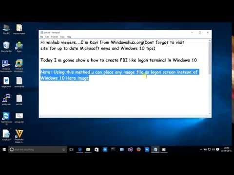 FBI like logon terminal windows 10