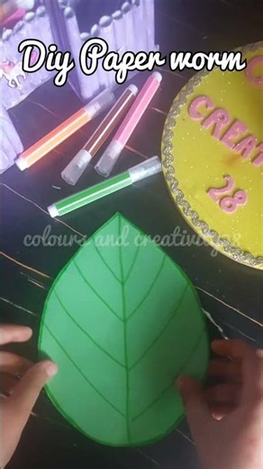 How to make paper worm | attractive colourful worm #shortsfeed #handmade #craft #diy