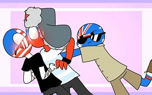 Go hard animation meme (countryhuman russia, America and Australia)