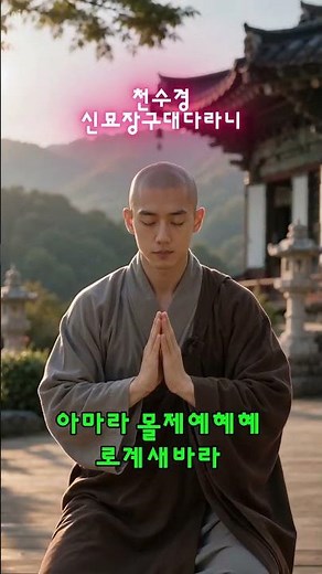 천수경의 꽃 신묘장구대다라니 21독 영상의 일부 쇼츠 입니다. #천수경 #신묘장구대다라니 #스님 #명상 #불교 #불교음악 #불교명상