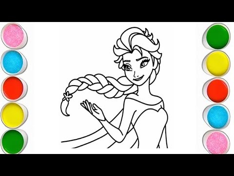 How to Color Elsa Step by Step ❄️ Easy Elsa Drawing