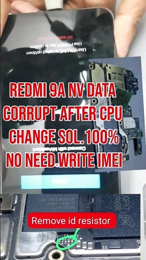 Redmi 9a,9c,poco c3 cpu change NV data crupt solv. with board id resistor