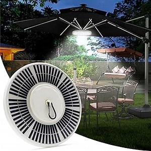 Solar Umbrella Light, Waterproof, 48 LED, 3 Modes, Cordless, Patio Umbrella Lighting Kit