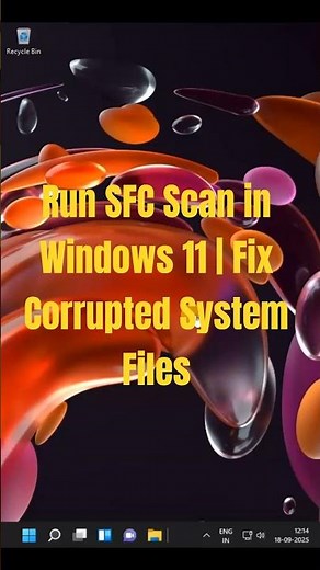Run SFC Scan in Windows 11 | Fix Corrupted System Files #shorts #trending