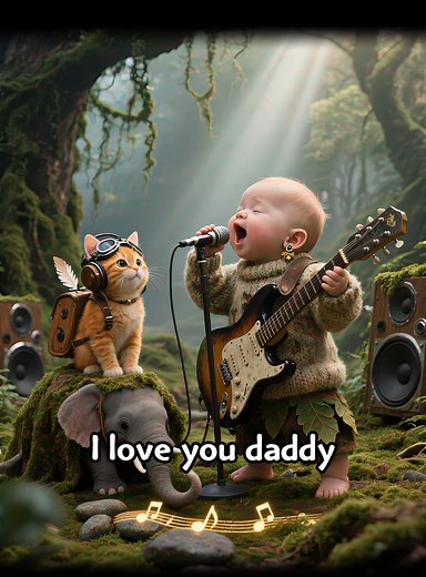 MusicCatTv | ' I love you Daddy ' with Guitar (Lyrics)🎸🐱👶 | Share to Stronger Daddy #musiccattv ************************************** 🐘🐱👶How a Baby &... | Instagram