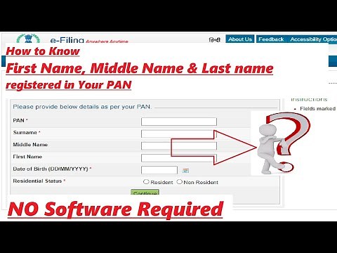 How to know First, Middle & Last Name of PAN in Income Tax Website for Registration | Also for GST |