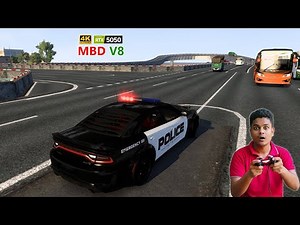 Police Car Mod | RTX 5050 | MBD v8 | 4k Ultra | ETS2 v1.50 | Euro Truck Simulator 2 (No Commentary)