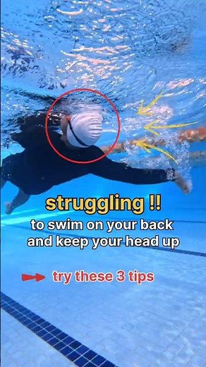The secret is in the last step 🤫… Learn how to swim on your back 🏊‍♂️ and keep your head above water