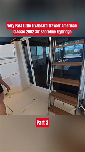 Very Fast Little Livaboard Trawler American Classic 2002 23’ Sabreline Flybridge | Part 3 #trawlerlife #liveaboardlife #boattour #sabreline #trawlerboat #fasttrawler #fyp #viral