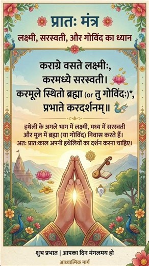 🌅 Start Your Day with Positivity: कराग्रे वसते लक्ष्मी मंत्र