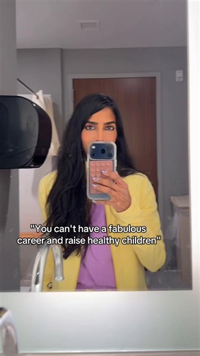 Women have no limits. This was inspired by a post suggesting you can't choose to have a successful career and raise young children who are healthy. Anyone who tells you to choose between a healthy family and a challenging career has a narrow world view that is not based in facts. The facts are that having a working mother is not only predictive of success, but associated with happiness. Raising healthy kids is about what you do with the time you have, not how much absolute time you give. Here is