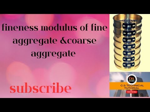 fineness modules of fine aggregate and coarse aggregate