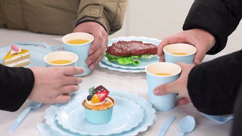 LIYH 350 Pcs Pink Paper Plates and Napkins - 50 Guest Light Pink Party Supplies Include Easter Scalloped Plates Cups Plastic Spoons Forks Knives for Baby Shower Birthday Party,Easter