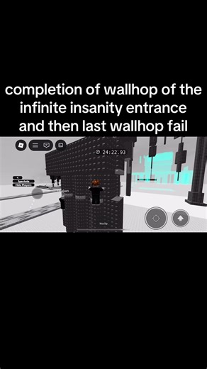 completion of wallhop of the infinite insanity entrance #roblox #viral #fyp #wallhop #viral?