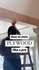 41K views · 336 reactions | My favorite trick for staining plywood evenly! Did you know you can stain over shellac?? That barrier coat is a game changer  Comment BEAM for links! #diybeam #woodworking #diyhomeprojects #woodworkingtipsandtricks #loveyourhome #oakbeam #diyblogger #smmakelifebeautiful | Home with Hay | Facebook