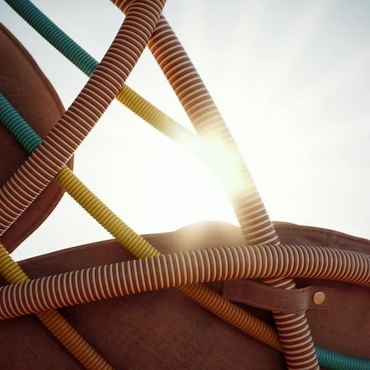 Experience the hanging lounge chair for feeling as free as the breeze. KIDA by Stephen Burks. | DEDON