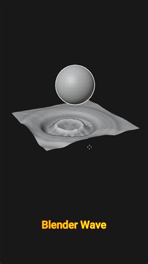 Interactive wave simulation in Blender #blendercommunity