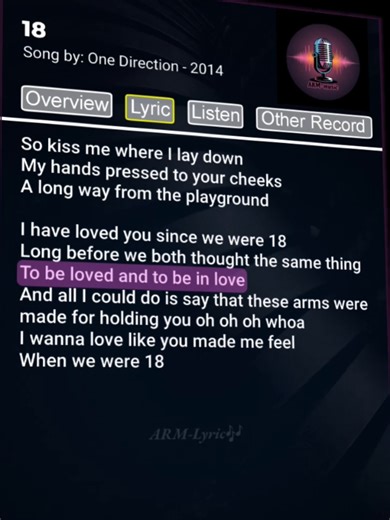 18 || ARM-Lyric 🎶🎧 ° ° ° #18 #songlyrics #song #lyrics #fyp