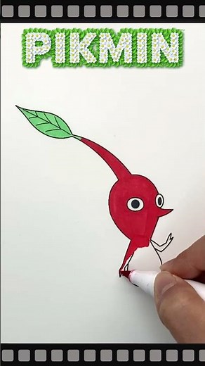 Coloring Red Pikmin（赤ピクミン） [Coloring book] #ぬりえ #art