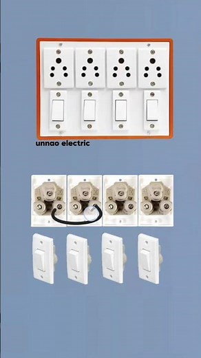 4 Switch 4 Socket diagram #unnaoelectric #electrical #diy #electrician #wiring #electric