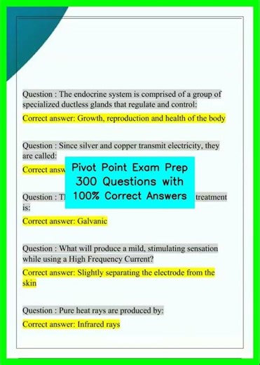 Pivot Point Exam Prep 300 Questions with 100% Correct Answers video