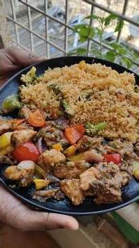Best chicken rice bowl recipe to make at home 🍗🍛#cookingshorts