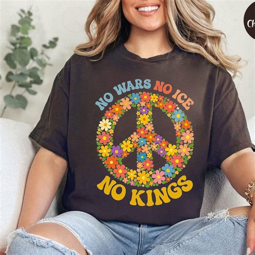 Retro Peace Sign Flowers PNG, Anti War Activist Clipart (digital Download) - Etsy